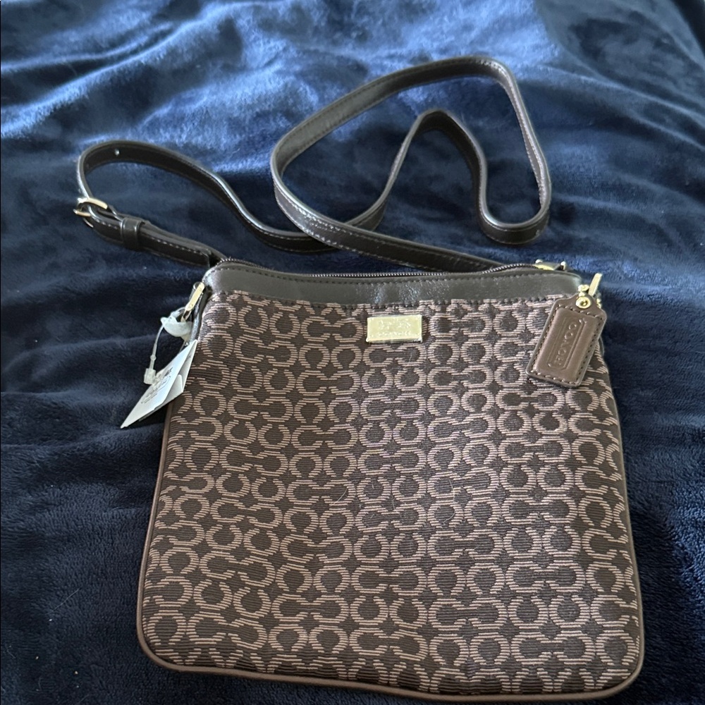 Coach Brown Patterned Crossbody Bag